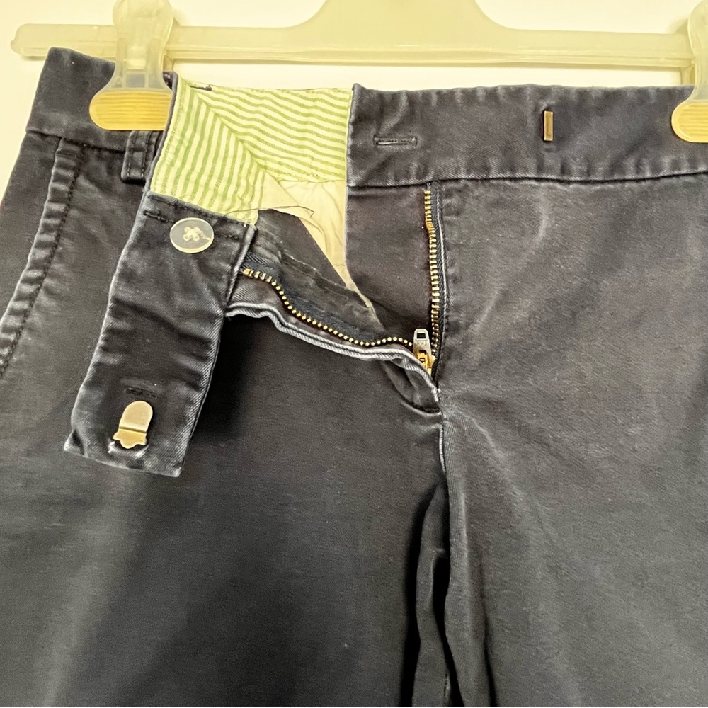 NAVY J CREW DISTRESSED BERMUDA SHORTS - Picture 6 of 7